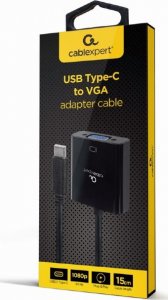 Adapter USB Gembird A-CM-VGAF-01 USB-C - VGA Czarny  (A-CM-VGAF-01) 2