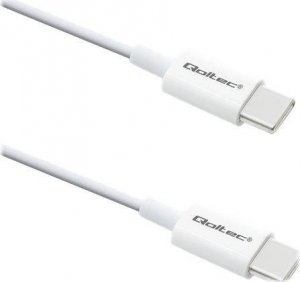 Kabel USB Qoltec USB-C - USB-C 1 m Biały (52359) 1