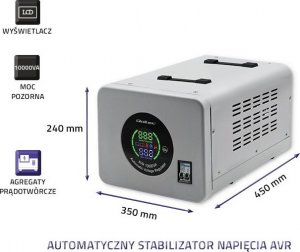 Qoltec QOLTEC 50727 Automatyczny stabilizator napięcia AVR 10000VA 4