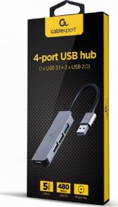 HUB USB Gembird UHB-U3P1U2P3-01 4x USB-A 2.0 3.2 Gen1 3.1 Gen1 (UHB-U3P1U2P3-01) 2