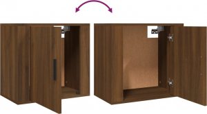 vidaXL vidaXL Wisząca szafka nocna, brązowy dąb, 50x30x47 cm 8