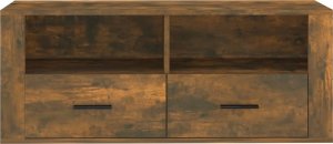 vidaXL Szafka pod telewizor, przydymiony dąb, 100x35x40 cm 6