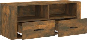 vidaXL Szafka pod telewizor, przydymiony dąb, 100x35x40 cm 7