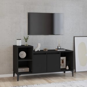 vidaXL vidaXL Szafka pod TV, czarna, 100x35x55 cm, materiał drewnopochodny 1