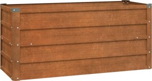 vidaXL vidaXL Donica ogrodowa, szara, 100x40x45 cm, stal kortenowska 3
