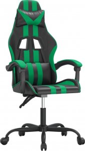 Fotel vidaXL czarno-zielony (349522) 1