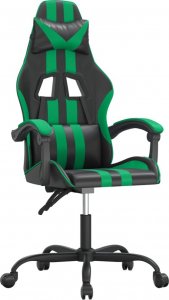Fotel vidaXL czarno-zielony (3143821) 1