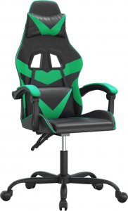 Fotel vidaXL czarno-zielony (349546) 1