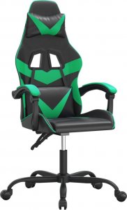 Fotel vidaXL czarno-zielony (3143845) 1