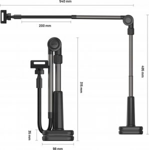 Fixed Uchwyt biurkowy do telefonu na tablet 7-13'' Fixed 10