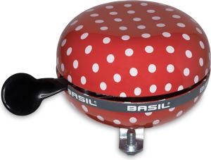 Basil Dzwonek Rowerowy BIG BELL POLKADOT 80 mm Red/White Dots (BAS-50396) 1