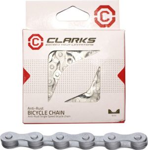 Clarks Łańcuch rowerowy YBN CL410 RB SINGLE SPEED (Single Speed, 1/2"x1/8", 112 ogniw, spinka do łańcucha) Antykorozyjny 1