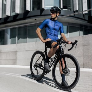 Velcredo Koszulka kolarska męska granat rowerowa 4