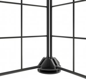 vidaXL Klatka dla zwierząt z bramką, 8 paneli, czarna, 35x35 cm, stal 3