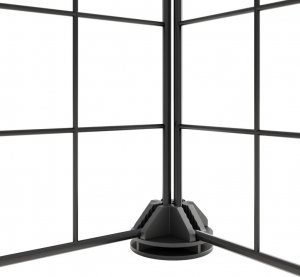 vidaXL vidaXL Klatka dla zwierząt, 8 paneli, czarna, 35x35 cm, stalowa 3