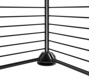 vidaXL vidaXL Klatka dla zwierząt, 8 paneli, czarna, 35x35 cm, stalowa 3