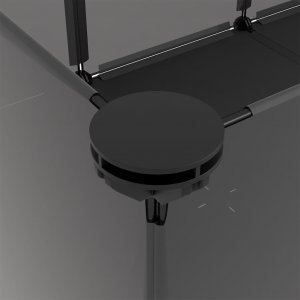 vidaXL Klatka dla małych zwierząt, czarna, 144x74x46,5 cm, PP i stal 5