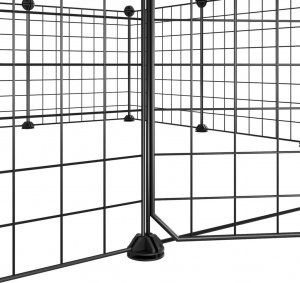vidaXL Klatka dla zwierząt z bramką, 12 paneli, czarna, 35x35 cm, stal 6