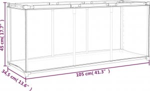 vidaXL vidaXL Kojec dla małych zwierząt, czarny, 105x34,5x45 cm, tkanina 7