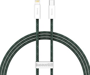 Kabel USB Baseus USB-C - Lightning 1 m Zielony (CALD040206) 1