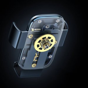 Baseus Uchwyt samochodowy grawitacyjny Baseus Metal Age II do okrągłej kratki (szary) 13