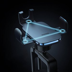 Baseus Uchwyt samochodowy grawitacyjny Baseus Metal Age II do okrągłej kratki (szary) 2