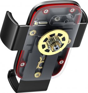 Baseus Uchwyt samochodowy grawitacyjny Baseus Metal Age II do okrągłej kratki (czarny) 19