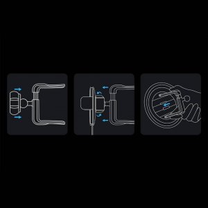 Baseus Uchwyt samochodowy grawitacyjny Baseus Metal Age II do okrągłej kratki (czarny) 4