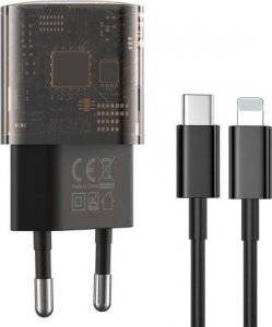 Ładowarka XO XO Clear ładowarka sieciowa CE05 PD 30W QC 3.0 18W 1x USB 1x USB-C dymiona + kabel USB-C -Lightning 1