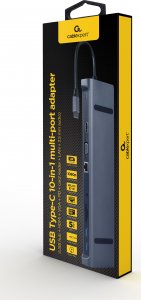 Stacja/replikator Gembird 11w1 USB-C (A-CM-COMBO10-01) 2
