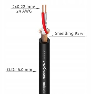 Kabel Roxtone Kabel mikrofonowy 5m Roxtone Samurai XLR - XLR 8