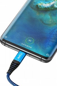 Kabel USB Topk USB-A - USB-C 1 m Niebieski (AN24) 8