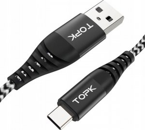 Kabel USB Topk Kabel USB - USB C Szybie ładowanie 0,5m QC3 Oplot 1