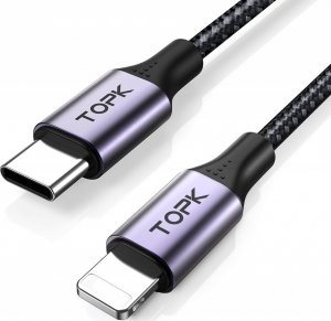 Kabel USB Topk USB-C - Lightning 2 m Czarny (AP10) 1