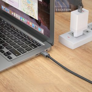 Kabel USB Topk USB-C - Magnetyczne 1.5 m Czarny (AN64) 10