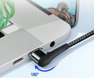 Kabel USB Topk USB-C - USB-C 1.5 m Czarny (AN62) 9