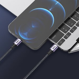 Kabel USB Topk USB-C - Lightning 1 m Czarny (AP10) 5