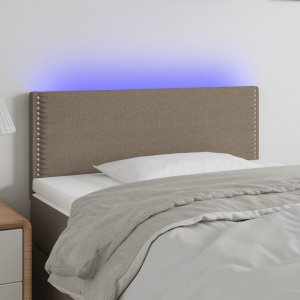 vidaXL vidaXL Zagłówek do łóżka z LED, taupe, 80x5x78/88 cm, tkanina 1