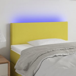 vidaXL vidaXL Zagłówek do łóżka z LED, zielony, 90x5x78/88 cm, tkanina 1