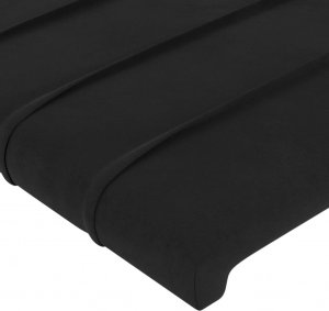 vidaXL vidaXL Zagłówek do łóżka z LED, czarny, 100x5x78/88 cm, aksamit 5
