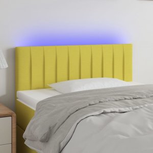 vidaXL vidaXL Zagłówek do łóżka z LED, zielony, 80x5x78/88 cm, tkanina 1