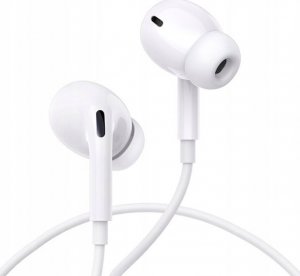 Słuchawki Topk Słuchawki przewodowe z mikrofonem F05 białe 4