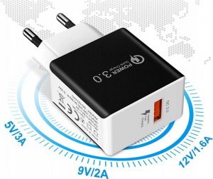 Ładowarka QGeeM Szybka ładowarka USB 20W Quick Charge QGeem QC3 3