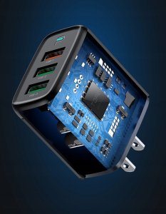 Ładowarka Topk Ładowarka sieciowa 3xUSB 30W Szybkie ładowanie QC3 6