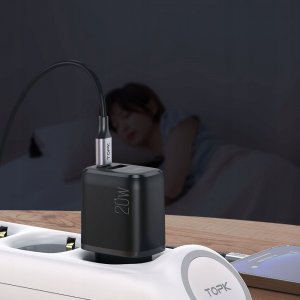 Ładowarka Topk Szybka Ładowarka sieciowa USB + USB C PD 20W 6