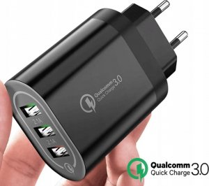 Ładowarka QGeeM Szybka ładowarka Sieciowa 3 porty Quick Charge QC3 4