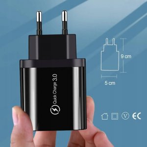 Ładowarka QGeeM Szybka ładowarka Sieciowa 3 porty Quick Charge QC3 7