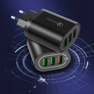 Ładowarka QGeeM Szybka ładowarka Sieciowa 3 porty Quick Charge QC3 9