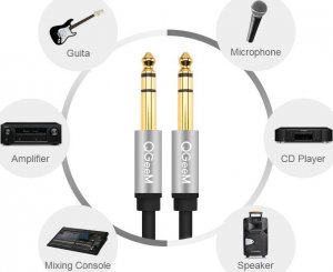 Kabel Jack 6.3mm  - Jack 6.3mm 1.8m czarny (QG-AU03) 5