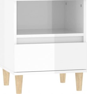 vidaXL vidaXL Szafki nocne, 2 szt., białe, wysoki połysk, 40x35x50 cm 6